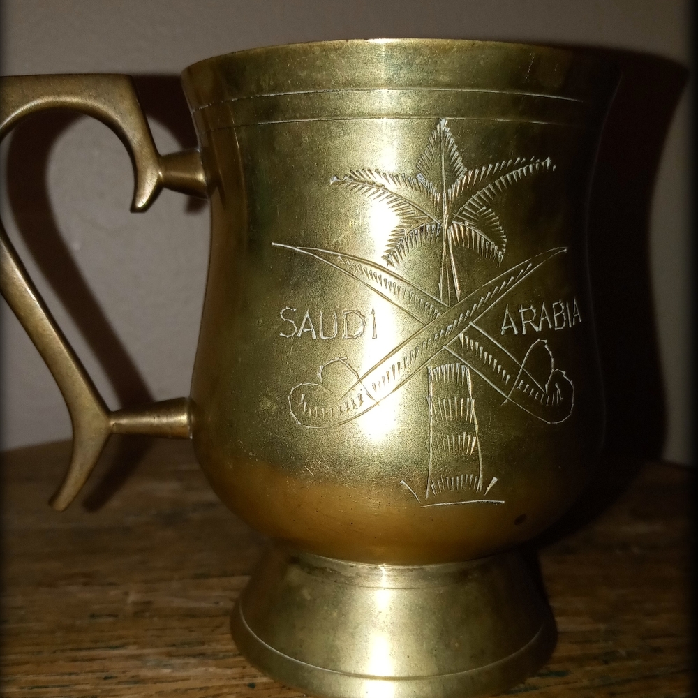 VINTAGE BRASS SAUDI ARABIAN MUG